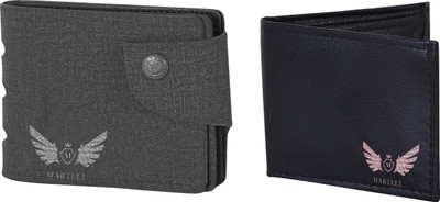 

Martell Men Grey Artificial Leather Wallet(2 Card Slots), Black