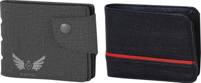 

Martell Men Grey Artificial Leather Wallet(2 Card Slots), Black