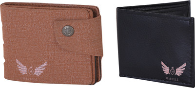 

Martell Men Brown Artificial Leather Wallet(2 Card Slots), Black