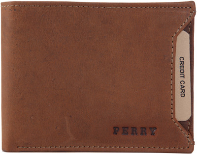 

perry Men Tan Genuine Leather Wallet(4 Card Slots), Htan