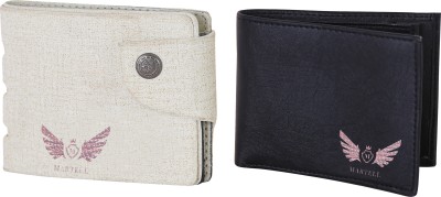 

Martell Men White Artificial Leather Wallet(2 Card Slots), Black