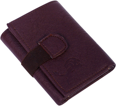 

ibex Men Purple Artificial Leather Wallet(7 Card Slots), Brown