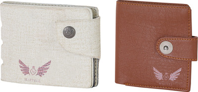 

Martell Men White Artificial Leather Wallet(2 Card Slots), Brown