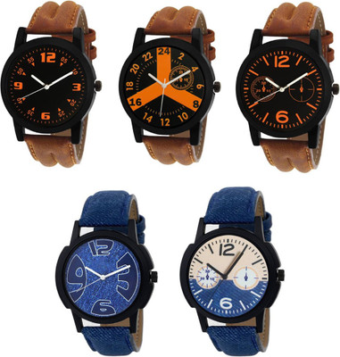 

Montres New Stylish And Attractive MO-70018 Set Of 5 For Men Watch - For Boys