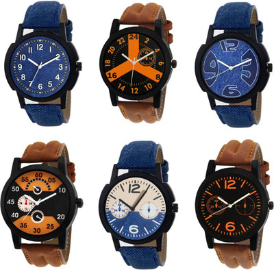 

Montres New Stylish And Attractive MO-70003 Set Of 6 For Men Watch - For Boys