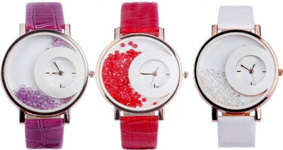 

Rage Enterprise designer Multicolour half moon RE15 Watch - For Girls