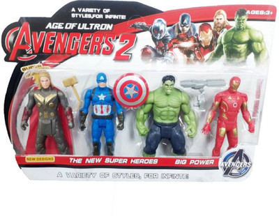 

Vortex Toys SUPERHERO ACTION FIGURE 4 PCS SET (Multicolor)(Multicolor)