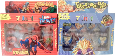 

kidoz kingdom SPIDER MAN AND DRAGON BALL STAMP SET