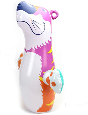 

Shopeleven Hit Me Punching Bag - Inflatable Blow Up Bopper Power Bag with Water-weighted base for Kids Children(Age 3+)-Tiger Rattle(Multicolor)