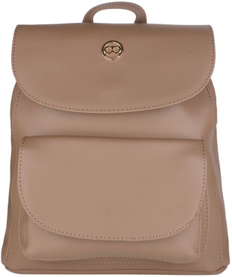 Gio Collection G704TAN 7 L Backpack(Brown), Beige