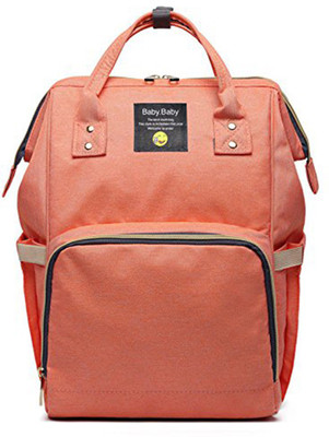 

Insasta Bag Large Capacity Baby Bag Travel Backpack Designer Nursing Bag for Baby Care Waterproof Backpack(Orange, 18 L)