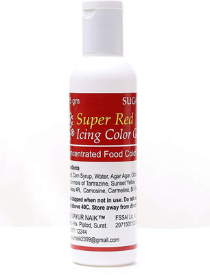 

SUGARIN Icing Color Gel, Super Red, 125 gm Icing(125 g, NA)