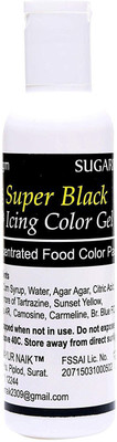 

SUGARIN Icing Color Gel, Super Black, 125 gm Icing(125 g, NA)