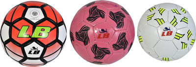 

Locham Brothers Barclays 3 In 1 pack (1 Barclays Size  + 2 Size 3) Football - Size: (Pack of 3, Multicolor, Red