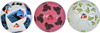 

Locham Brothers Euro 3 In 1 Pack (1 Euro Size  + 2 Size 3) Football - Size: (Pack of 3, Multicolor, Blue