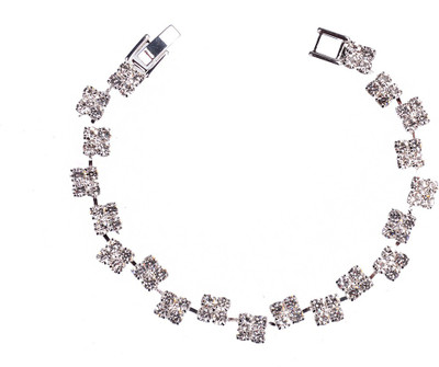 Silver Shoppee Alloy Cubic Zirconia Gold-plated Bracelet