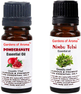 

Gardens Of Aroma Pomegranate Essential Oil And Nimbutulsi Essential Oil(20 ml)