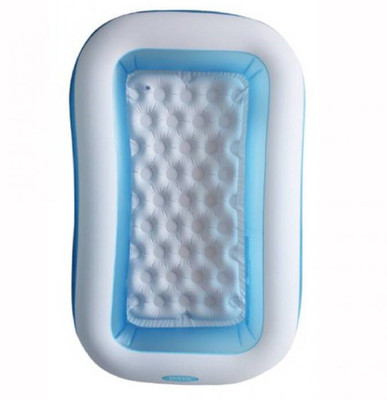 

JAYNIL ENTERPRISE Soft Inflatable Rectangular Baby Pool Big Bath Water Tub For Kids (166 X 100 X 28 Cm)(Blue)