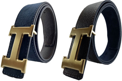 

Infiprises Men Casual, Party, Formal, Evening Blue, Brown Artificial Leather, Fabric Reversible Belt, Black