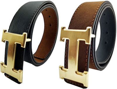 

Infiprises Men Casual, Party, Formal, Evening Black, Brown Artificial Leather, Fabric Reversible Belt
