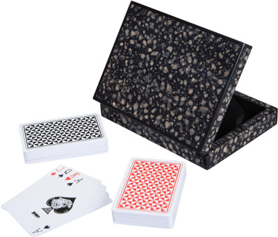 

Cerasus Playing Card Box with High Gloss Finish(Black Burl)
