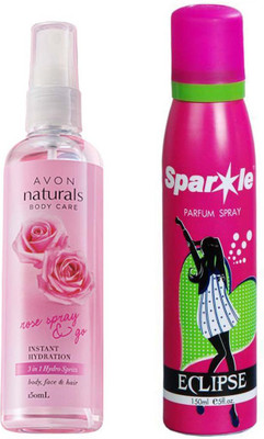 

Avon Anew Naturals Rose 3 in 1 Spray (150 ml) With one sparkle perfume spray 150 ml(Set of 2)