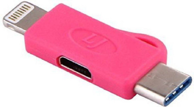 

OLECTRA 3 IN 1 Micro USB to Lightning 8 Pin and Type C Convertor CHARGING ADAPTER OTG Cable (Pink) OTG Cable(Pink)