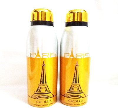 

Paris GOLD Perfume Body Spray - For Men & Women(400 ml, Pack of 2)
