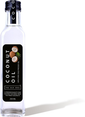 

THE OLD SOUL | 100% Pure Cold Pressed Coconut Oil | 250 ml | Glass Bottle Coconut Oil Glass Bottle(250 ml)