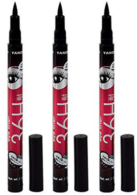 

chokas Yanqina Precision Liquid Waterproof Lash Eyeliner Pencil (Black-Pack3) 2.5 g(black)