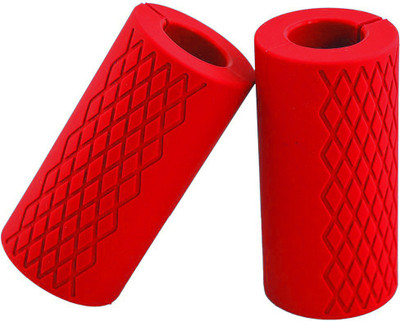 

Kobo Thick Bar Grips Turns Barbell, Dumbbell, and Kettlebell Into Shark Gripz For Fat Bar Training And Muscle Growth Hand Grip/Fitness Grip(Red)