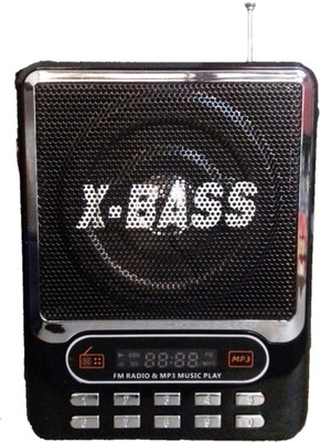 

CRETO fm radio sl 468 with usb pendrive, aux in, memory card, karaoke system support FM Radio(black)