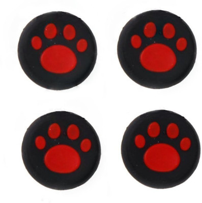 

Everycom Cat's Paws Silicone Thumb Sticks Caps Handle Joystick Grip Cover Compatible With Sony PS4/Xbox 360 Controllers - Pink Gaming Accessory Kit(Red, For PS4)