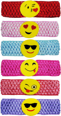 

Netboys Crochet Cutwork Flower Baby Headband ( Peach, Pink, Blue, Pink, Red, Purple ) 6 Pcs Set Hair Band(Multicolor)