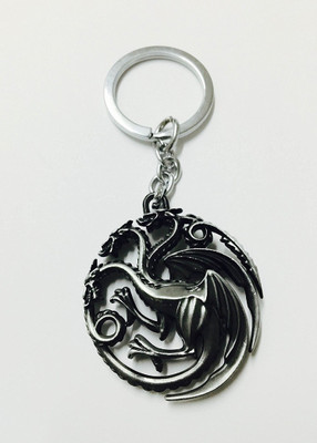 

Zyamalox Heavy Metal Game of Thrones Targaryen 3 Headed Dragon Key Chain