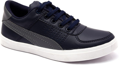 

Indcrown Boys & Girls Lace Sneakers(Blue, Blue grey