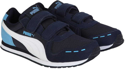 

Puma Boys & Girls Velcro Sneakers(Blue, Peacoat puma white little boy blue