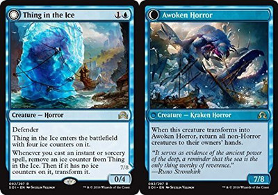 Magic: the Gathering Thing in the Ice - Awoken Horror- Shadows Over Innistrad(Blue)