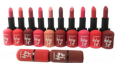 

Kiss Beauty Hot Lip Lipstick(Set Of-12)2870(Multicolour, 3.5 g)