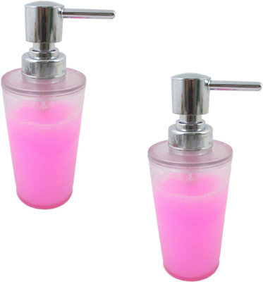 

RoyaL Indian Craft Pack of 2 Polypropylene Made 250 ml Liquid Soap/Lotion Dispenser 250 ml Soap, Lotion, Shampoo Dispenser(Clear)