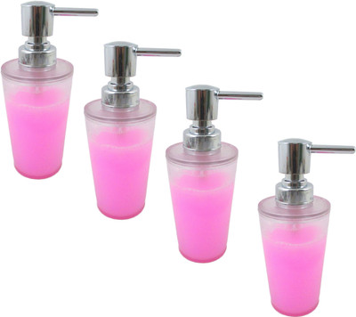 

RoyaL Indian Craft Pack of 4 Polypropylene Made 250 ml Liquid Soap/Lotion Dispenser 250 ml Soap, Lotion, Shampoo Dispenser(Clear)