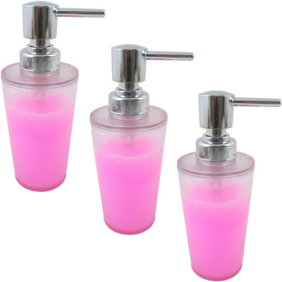

RoyaL Indian Craft Pack of 3 Polypropylene Made 250 ml Liquid Soap/Lotion Dispenser 250 ml Soap, Lotion, Shampoo Dispenser(Clear)