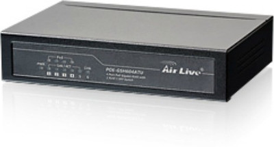 

AirLive POE-GSH604ATU 6-Port Gigabit PoE Switch including 1 RJ45 1 SFP Switch Network Switch(Black)