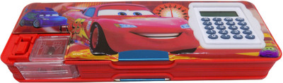 

Fully pencil box cartoon Art Plastic Pencil Box(Set of 1, Red)