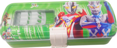 

Parteet Box Cartoon Art Plastic Pencil Box(Set of 1, Green)