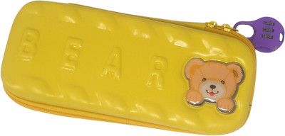 

Parteet Pouch Cartoon Art Polyester Pencil Box(Set of 1, Yellow)