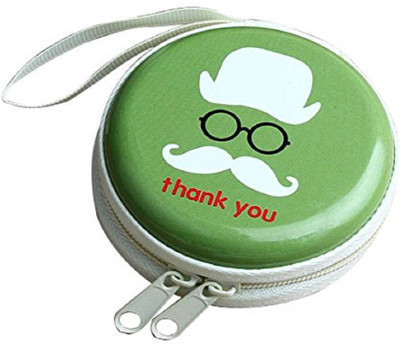 

MStick Round Zip Earphone Cable Earbuds SD Card Carrying Bag Coin Purse(Green)