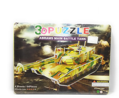 

ClueSteps 3D Puzzles Abrams Main Battle Tank(64 Pieces)