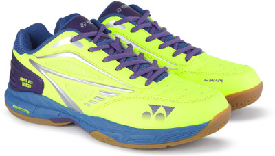 Yonex COURT ACE TOUGH Badminton Shoe For Men(Blue, Green, Lime/blue/purple