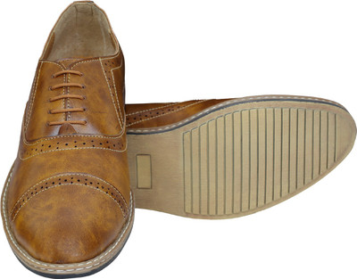 

Blacktarot Blacktarot Brogue shoe in Brown color Brogues For Men(Tan